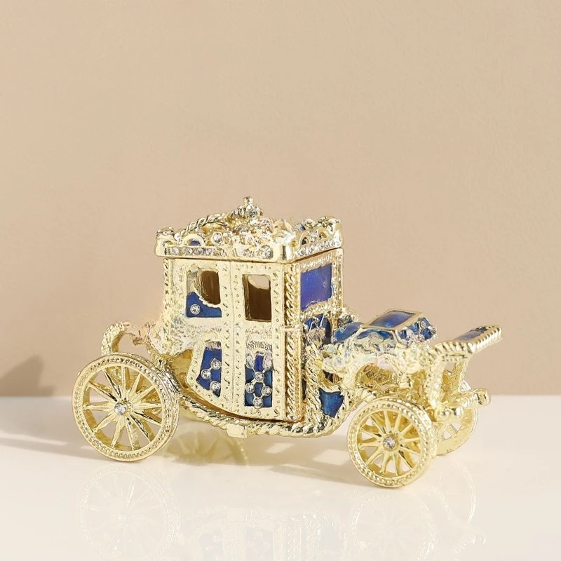 Alloy ring box European style light luxury British style carriage birthday gift ornament
Alloy ring box European style light luxury British style carriage birthday gift ornament