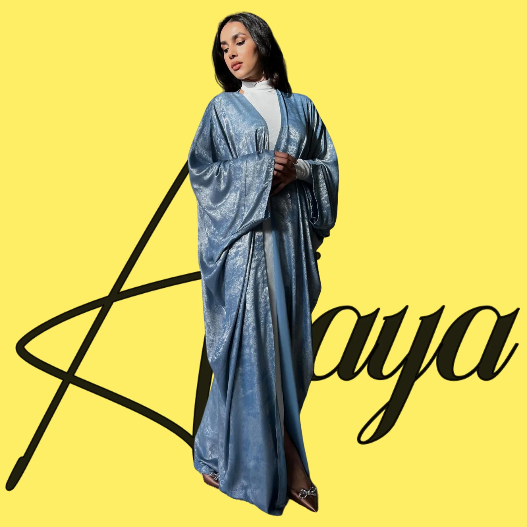Solid Color Stamping Design Women's Robe Abaya Outer Cardigan Robe 2025 Spring New
Solid Color Stamping Design Women's Robe Abaya Outer Cardigan Robe 2025 Spring New