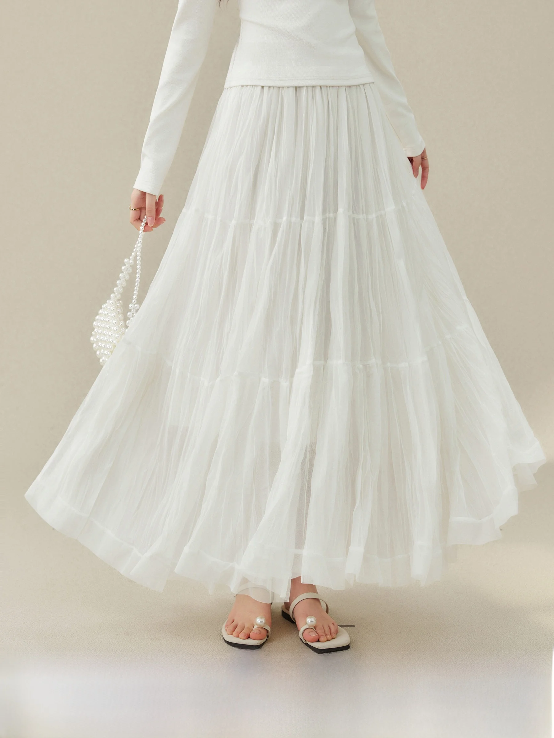 Elegant A-Line Skirt for plus Size Women White Beautiful Spring Summer High Waist Layered Beauty Fashion Ladies Skirts
Elegant A-Line Skirt for plus Size Women White Beautiful Spring Summer High Waist Layered Beauty Fashion Ladies Skirts