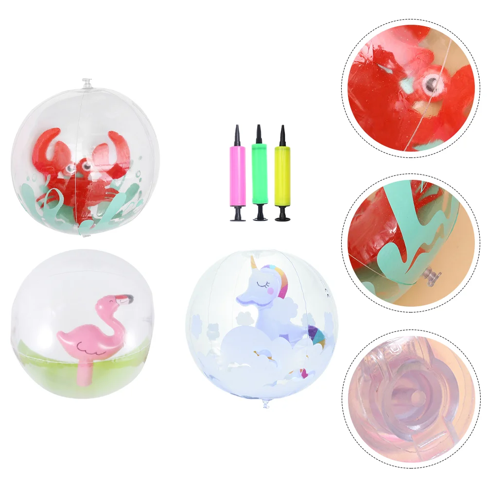3 Pcs Beach Ball Funny PVC Balls Toy Water Balloons Colorful Play Crab Inflatable
3 Pcs Beach Ball Funny PVC Balls Toy Water Balloons Colorful Play Crab Inflatable