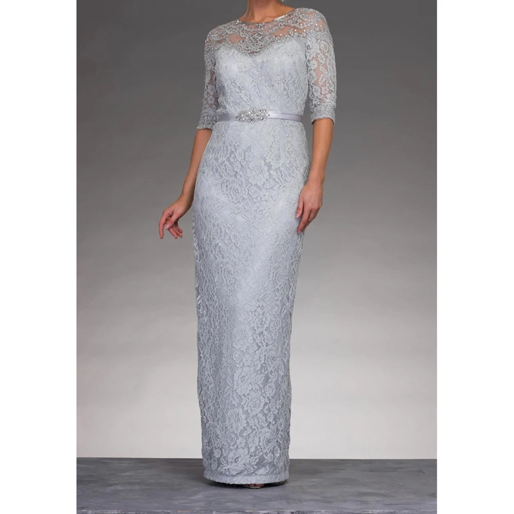 Silver Gray Lace Mother of the Bride Dress Half Sleeves Zipper Back Mother's Dresses with Beads Applique Mermaid
Silver Gray Lace Mother of the Bride Dress Half Sleeves Zipper Back Mother's Dresses with Beads Applique Mermaid