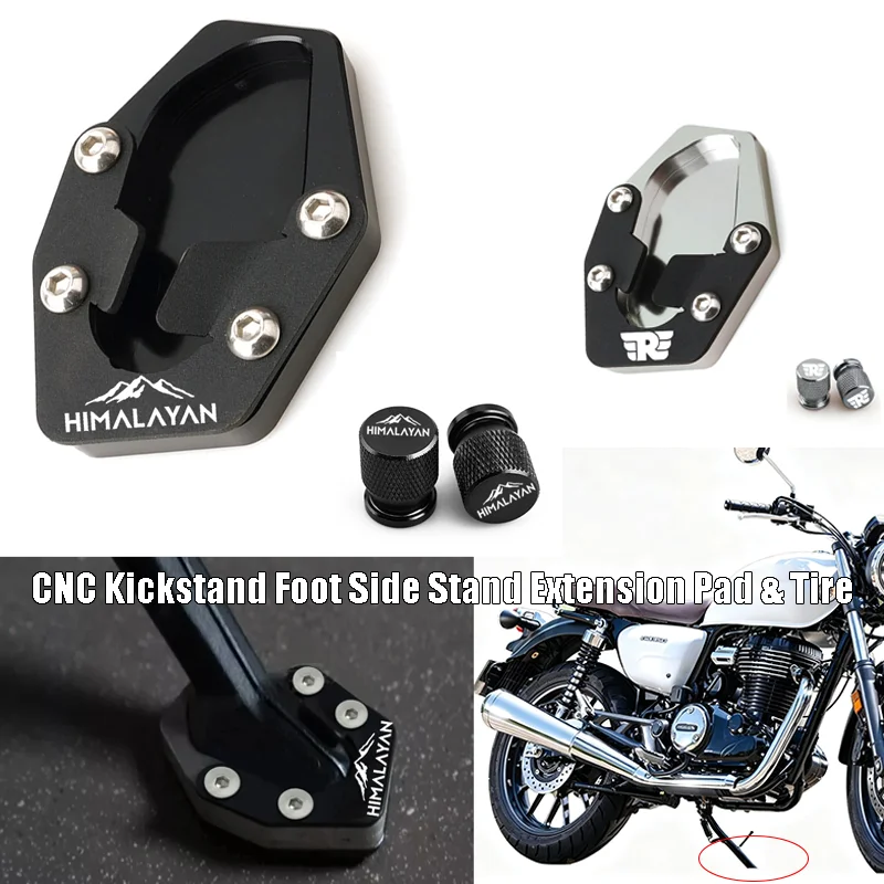 Moto Accessories For Royal Enfield HIMALAYAN 450 CNC Kickstand Foot Side Stand Extension Pad himalayan450 & Tire Valve
Moto Accessories For Royal Enfield HIMALAYAN 450 CNC Kickstand Foot Side Stand Extension Pad himalayan450 & Tire Valve