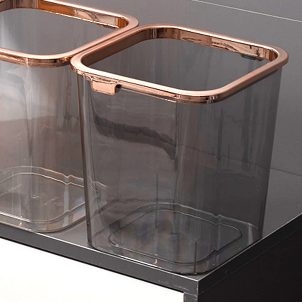 Creative PET Trash Can Small with Lid Room Transparent Bathroom Recycle Bin for The Plastic Garbage Bedroom Trashcan Office 
Creative PET Trash Can Small with Lid Room Transparent Bathroom Recycle Bin for The Plastic Garbage Bedroom Trashcan Office