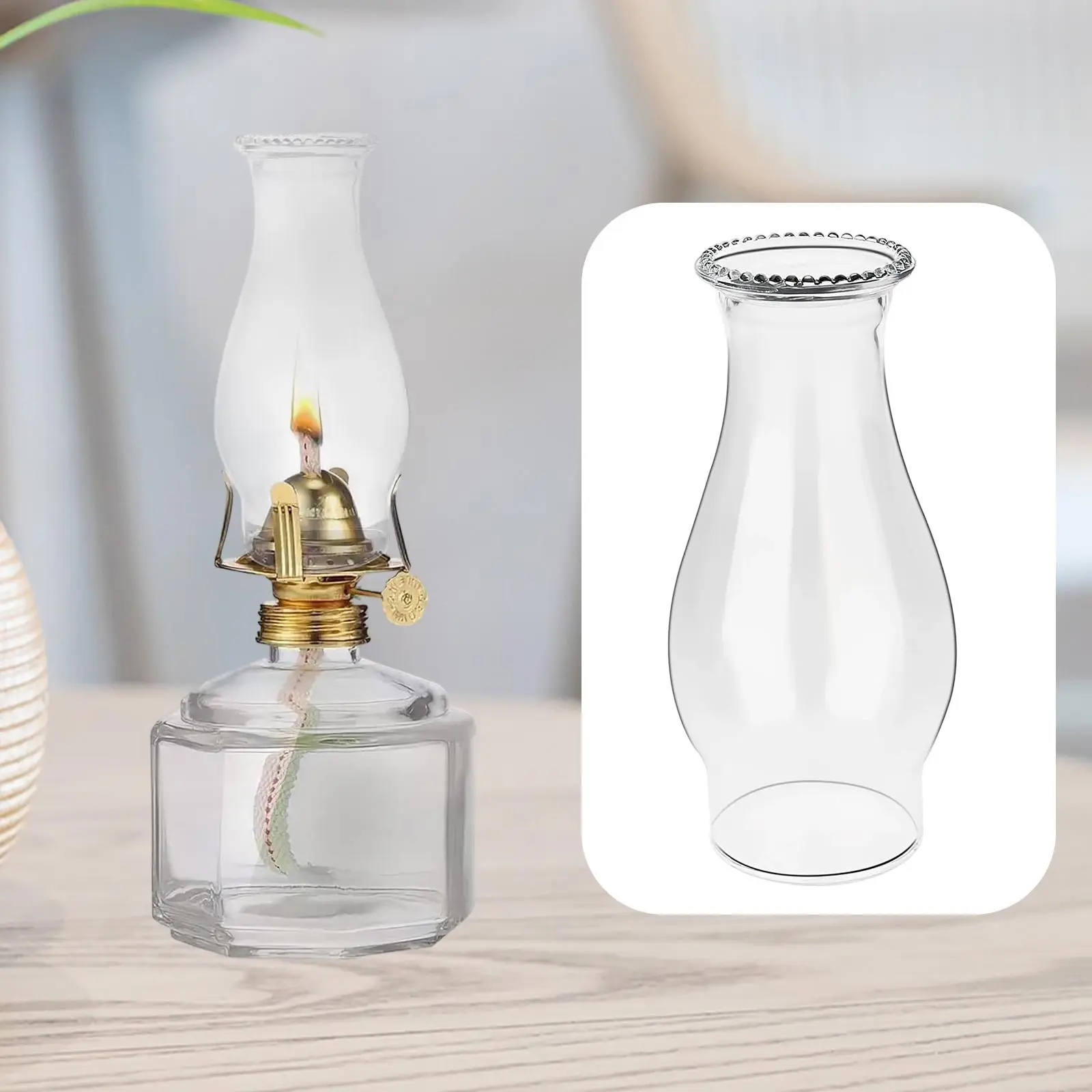 Oil Lamp Chimney Replaces Decorative Lampshade 3inch Base,Lamp Globe Glass Shade for Fireplace Bedroom Home Kitchen Bar
Oil Lamp Chimney Replaces Decorative Lampshade 3inch Base,Lamp Globe Glass Shade for Fireplace Bedroom Home Kitchen Bar