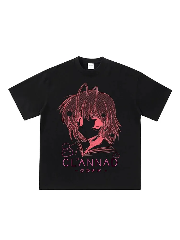 Japanese hot Anime Cotton Retro Anime Clannad Dumplings T-shirt Year round clothing personality Clothes hig quality Couples soft
Japanese hot Anime Cotton Retro Anime Clannad Dumplings T-shirt Year round clothing personality Clothes hig quality Couples soft