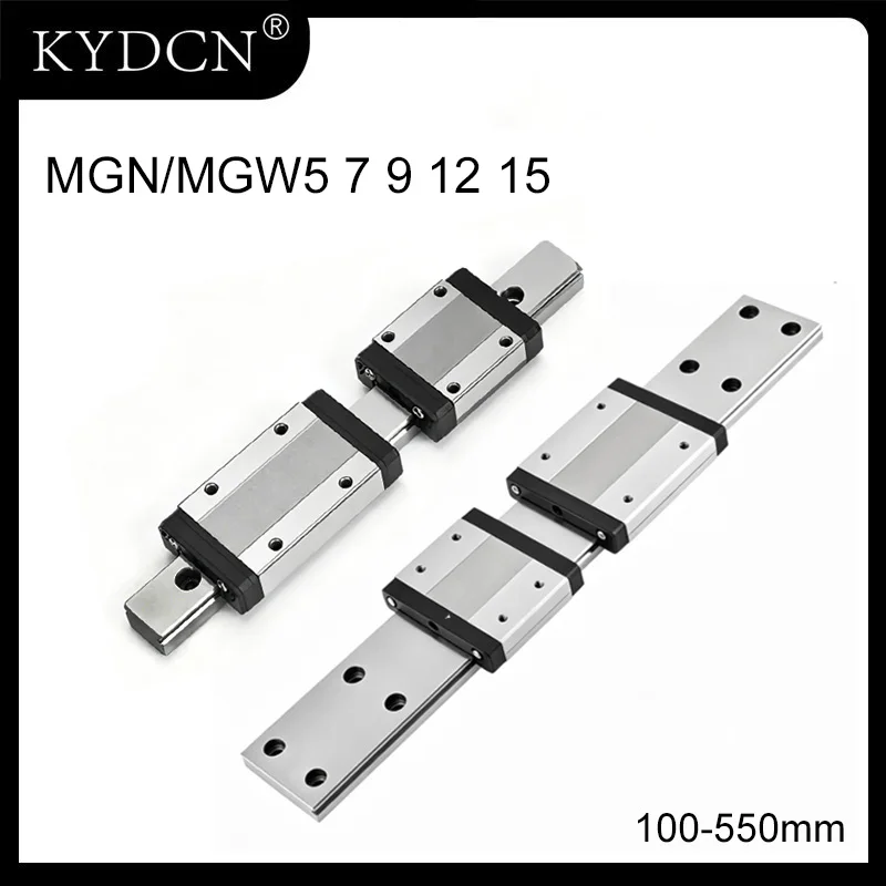 MGW MGN5 MGN7 MGN9 MGN12 MGN15 Mini Linear Rail Slide L100 200 350 500mm 2 Guide+4 Block Kit Carriage Bearing For CNC 3D Printer
MGW MGN5 MGN7 MGN9 MGN12 MGN15 Mini Linear Rail Slide L100 200 350 500mm 2 Guide+4 Block Kit Carriage Bearing For CNC 3D Printer