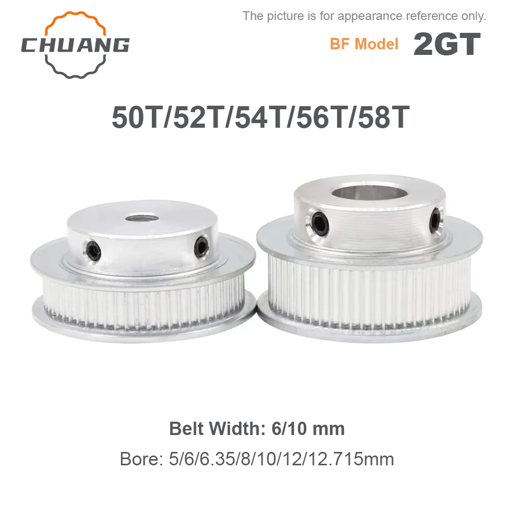 2GT 50T/52T/54T/56T/58 Teeth GT2 Timing Pulley 2M Bore5-15mm For Belt Width 6/10mm GT Timing Belt GT2 Pulley Belt
2GT 50T/52T/54T/56T/58 Teeth GT2 Timing Pulley 2M Bore5-15mm For Belt Width 6/10mm GT Timing Belt GT2 Pulley Belt