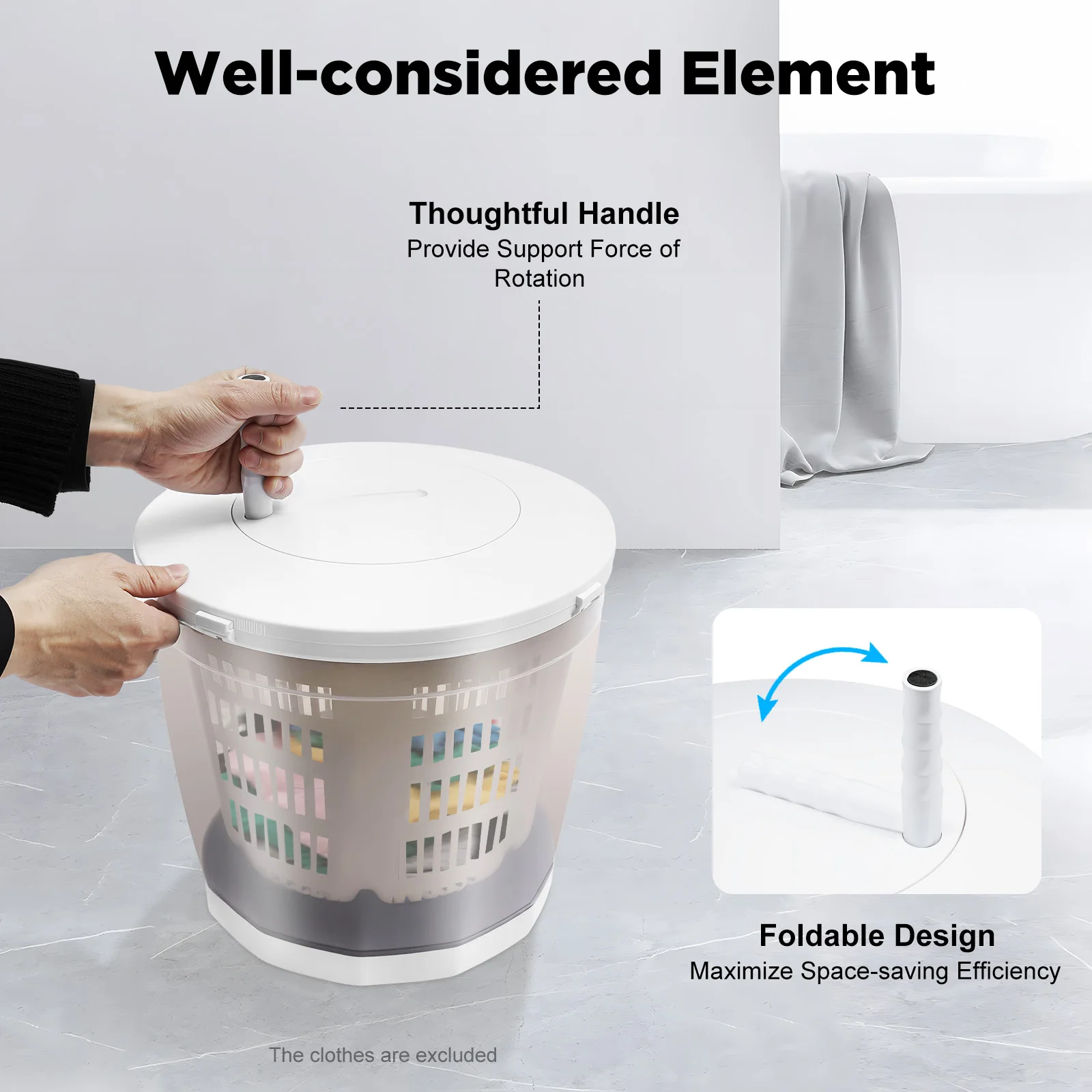 Portable 2 in 1 Foldable Washing Machine Cordless Mini Washing Machine with Spin Dryer For Socks Panties Washer Household
Portable 2 in 1 Foldable Washing Machine Cordless Mini Washing Machine with Spin Dryer For Socks Panties Washer Household