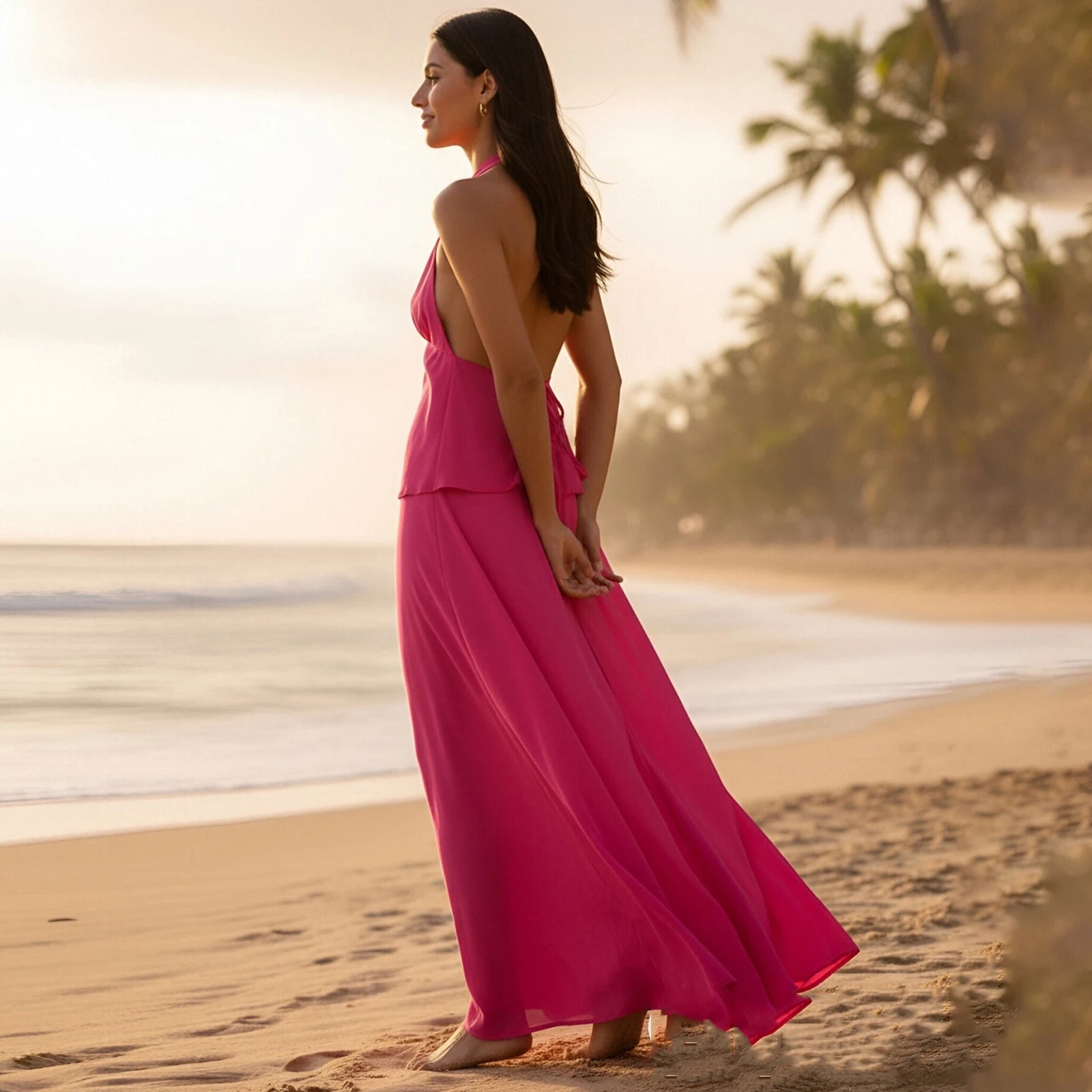 Women's 2 Piece Skirt Outfits Solid Sleeveless Halter Neck Tank Tops Long Flowy Skirt Set
Women's 2 Piece Skirt Outfits Solid Sleeveless Halter Neck Tank Tops Long Flowy Skirt Set