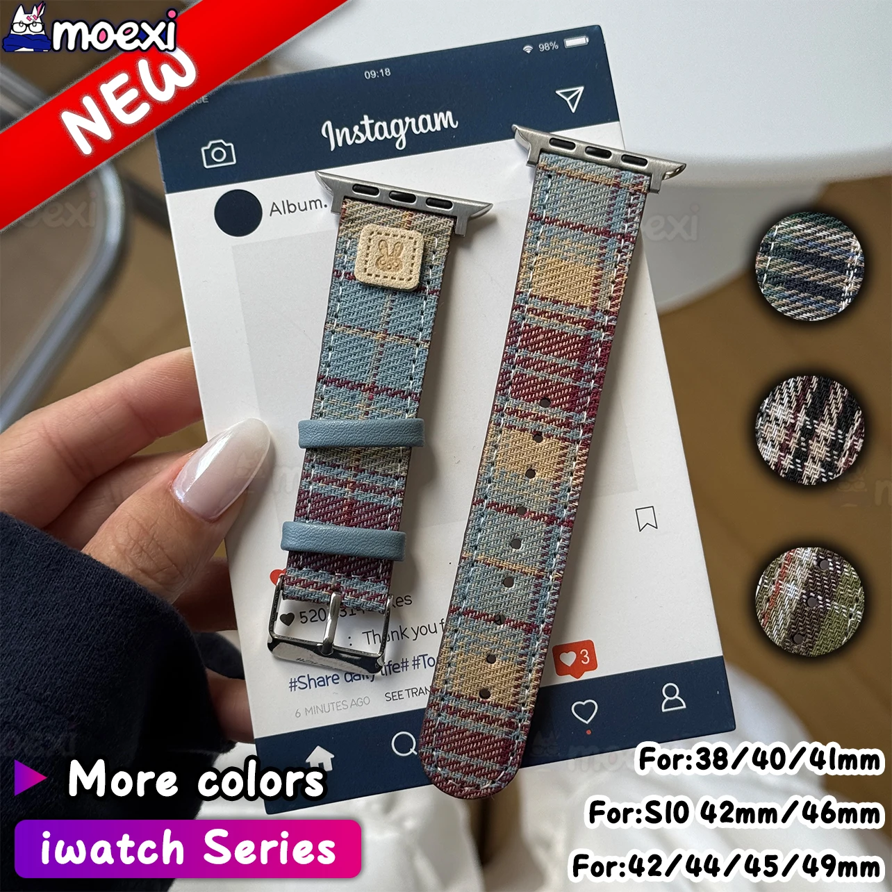 Новый милый холщовый кожаный ремешок для умных часов HK10 Ultra3 HK9 Pro Max Ultra2 44/45/42/38/49 мм HK8 H12 Ultra DT8 Plus S9 SE Band
Новый милый холщовый кожаный ремешок для умных часов HK10 Ultra3 HK9 Pro Max Ultra2 44/45/42/38/49 мм HK8 H12 Ultra DT8 Plus S9 SE Band