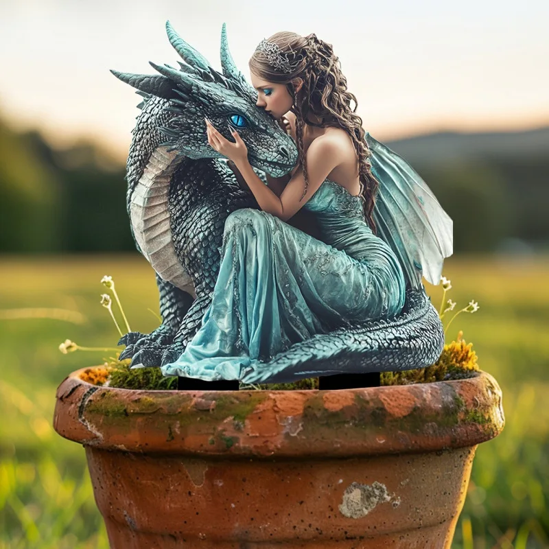 Dragon and Beautiful Fairy Garden Pile Outdoor Lawn Potted Plant Decorative Pot Ornament Beautification Props
Dragon and Beautiful Fairy Garden Pile Outdoor Lawn Potted Plant Decorative Pot Ornament Beautification Props