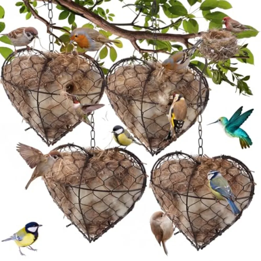 4 Pcs Bird Nesting Material, Hummingbird Nest Gift Enjoy Birds Gardening Outside Cute Decor Refillable Nesting Gift for Bird Lo
4 Pcs Bird Nesting Material, Hummingbird Nest Gift Enjoy Birds Gardening Outside Cute Decor Refillable Nesting Gift for Bird Lo