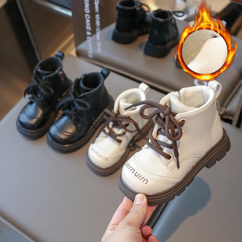 Autumn Winter Children's Shoes Waterproof Warm Cotton Boys Girls Leather Boots Fashion Tide Toddler Kids Lace-up Zip Ankle Boots
Autumn Winter Children's Shoes Waterproof Warm Cotton Boys Girls Leather Boots Fashion Tide Toddler Kids Lace-up Zip Ankle Boots
