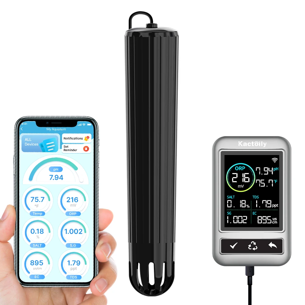 7 в 1, онлайн-пруд кои и качество воды в аквариуме для тестового комплекта pH TDS EC ORP, измеритель солености SG
7 в 1, онлайн-пруд кои и качество воды в аквариуме для тестового комплекта pH TDS EC ORP, измеритель солености SG