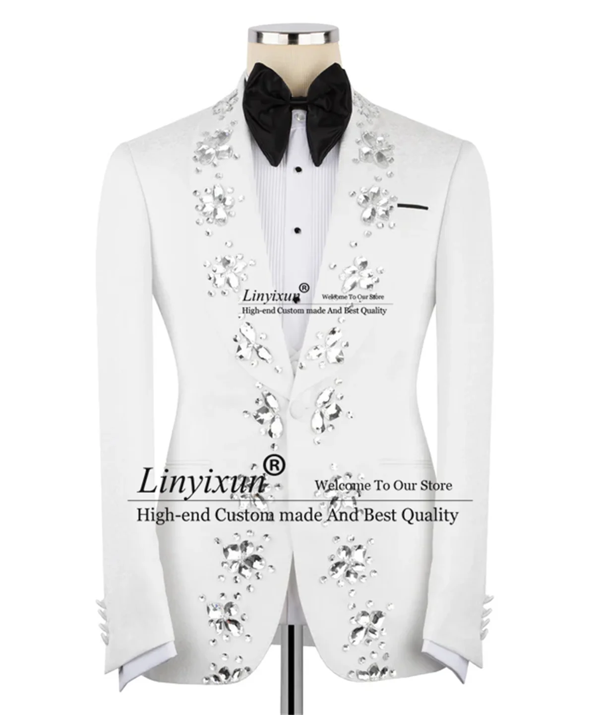 Блестящий мужской костюм-тройка для свадьбы, выпускного вечера, нарядный пиджак, индивидуальный пошив, жаккардовый смокинг, Ropa Hombre
Блестящий мужской костюм-тройка для свадьбы, выпускного вечера, нарядный пиджак, индивидуальный пошив, жаккардовый смокинг, Ropa Hombre