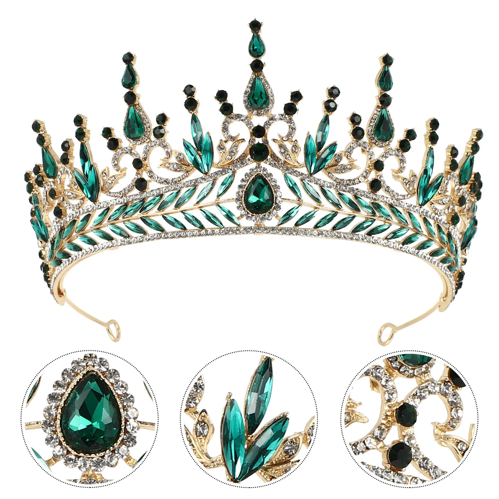 Exquisite Rhinestone Baroque Crown Bridal Wedding Headdress for Women Party Stage Performance Dance Role Play Elegant
Exquisite Rhinestone Baroque Crown Bridal Wedding Headdress for Women Party Stage Performance Dance Role Play Elegant