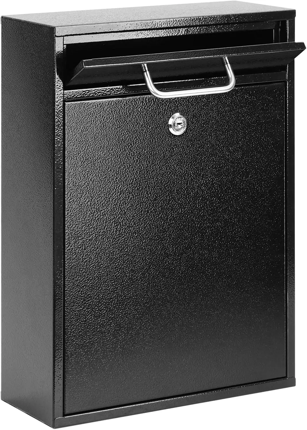 Steel Key Lock Mailbox Outdoor, Locking Wall Mount Drop Box for Home Office, 16.2x11.2x4.6 Inches Black
Steel Key Lock Mailbox Outdoor, Locking Wall Mount Drop Box for Home Office, 16.2x11.2x4.6 Inches Black