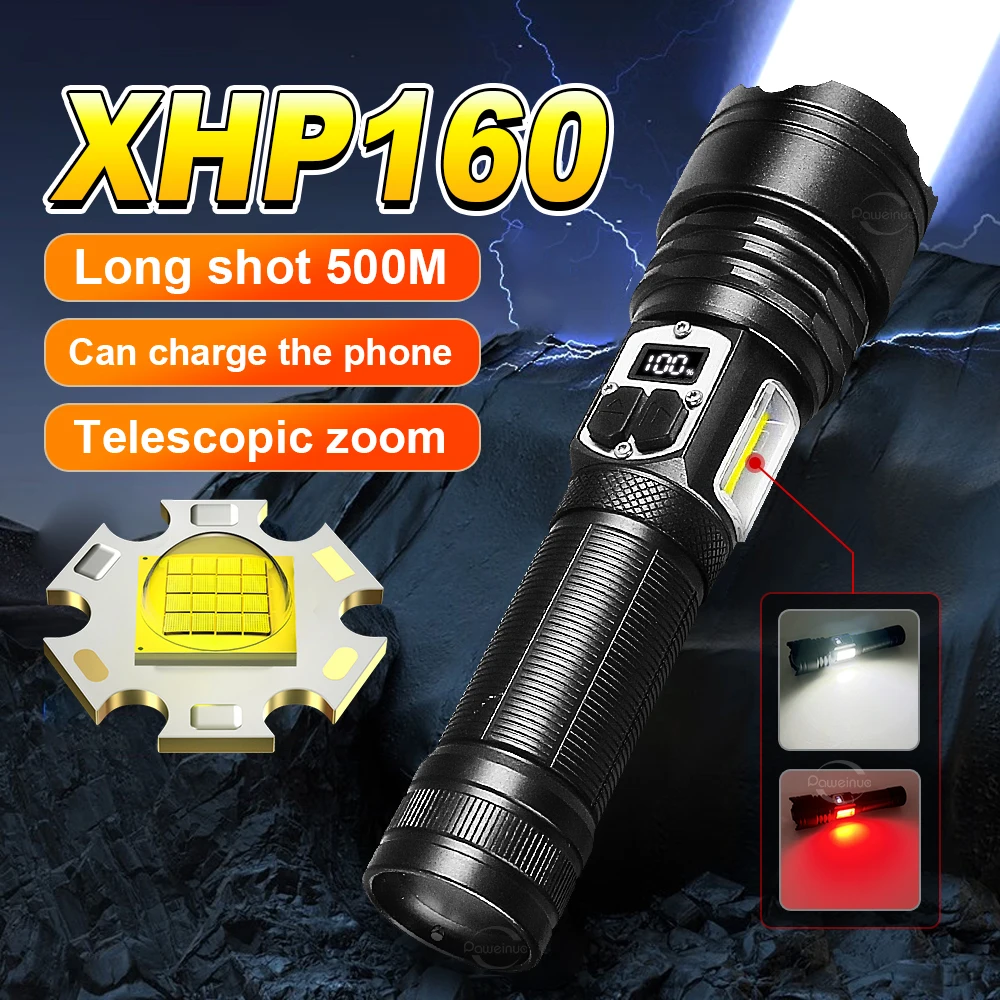 2026 New Most Powerful XHP360 COB Flashlight USB Rechargeable Torch High Power Zoom LED Flashlights Long Range Tactical Lantern
2026 New Most Powerful XHP360 COB Flashlight USB Rechargeable Torch High Power Zoom LED Flashlights Long Range Tactical Lantern