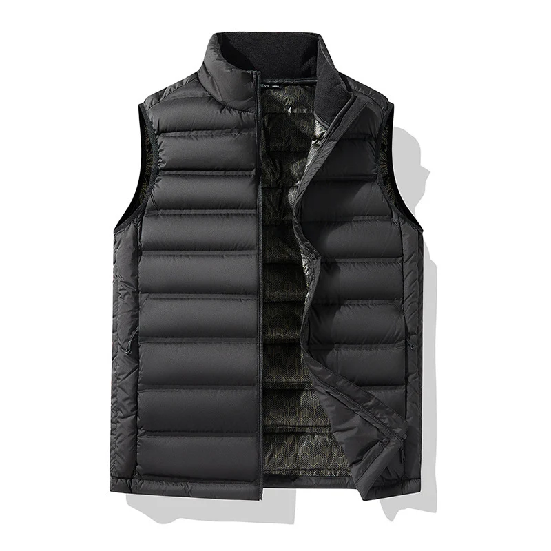 90% White Duck Down Men's Winter Vest Sleeveless Puffer Jacket Graphene Liner Stand Collar Warm Down Gilet Coats Big Size 8XL
90% White Duck Down Men's Winter Vest Sleeveless Puffer Jacket Graphene Liner Stand Collar Warm Down Gilet Coats Big Size 8XL