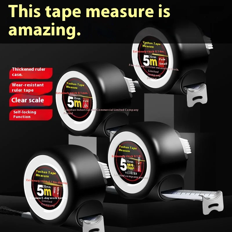 10m Self-Locking Thick Tape Measure Stainless Steel Durable Measuring Tool with Locking Feature for Accuracy
10m Self-Locking Thick Tape Measure Stainless Steel Durable Measuring Tool with Locking Feature for Accuracy