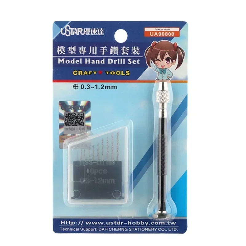 Набор ручных дрелей Ustar UA-90800 (10 шт./лот), круглые, ручные, (0,3–1,2 мм) – для сборки военных моделей и DIY для взрослых
Набор ручных дрелей Ustar UA-90800 (10 шт./лот), круглые, ручные, (0,3–1,2 мм) – для сборки военных моделей и DIY для взрослых
