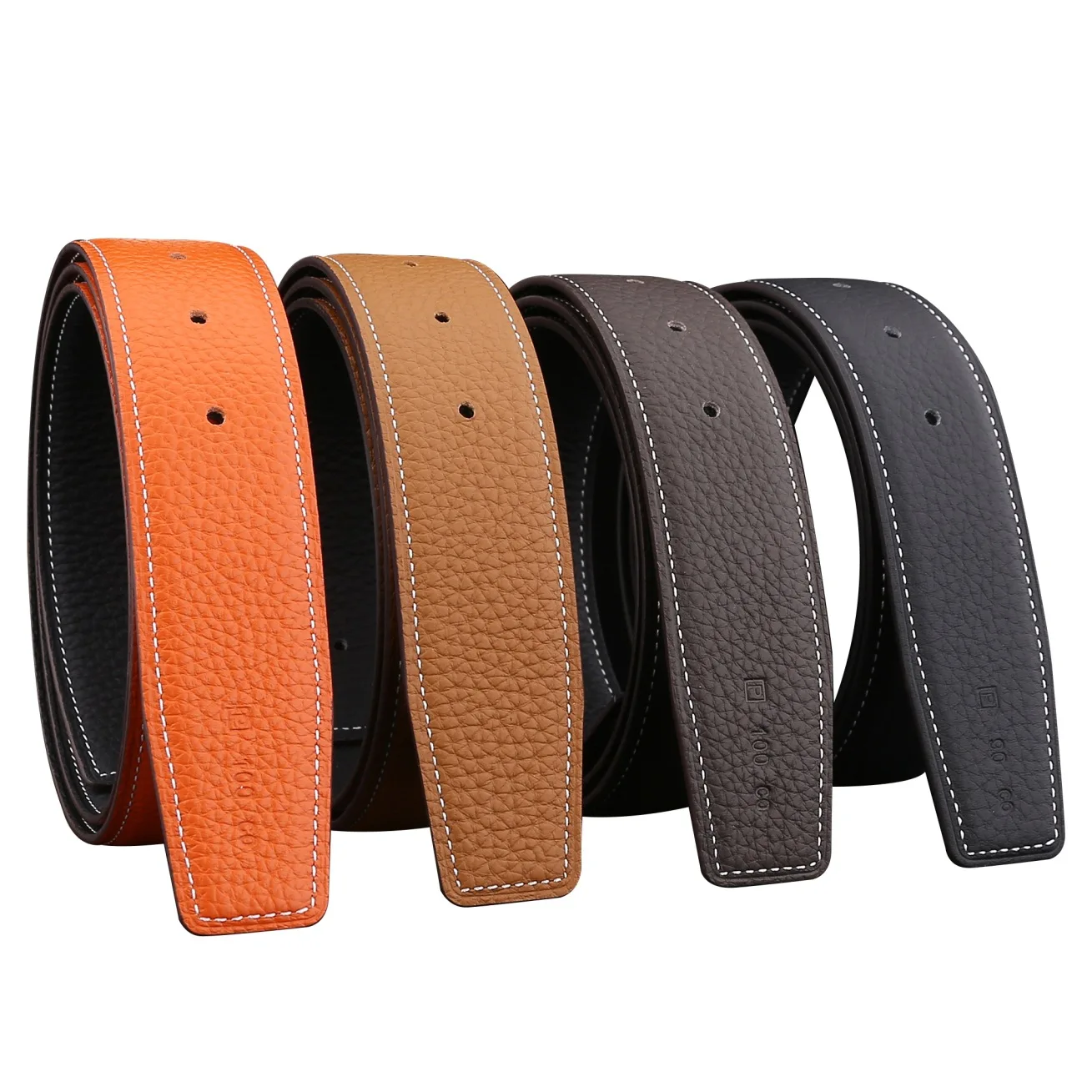3.8/3.2cm wide perforated belt men's and women's imported double-sided original litchi pattern head leather belt body
3.8/3.2cm wide perforated belt men's and women's imported double-sided original litchi pattern head leather belt body