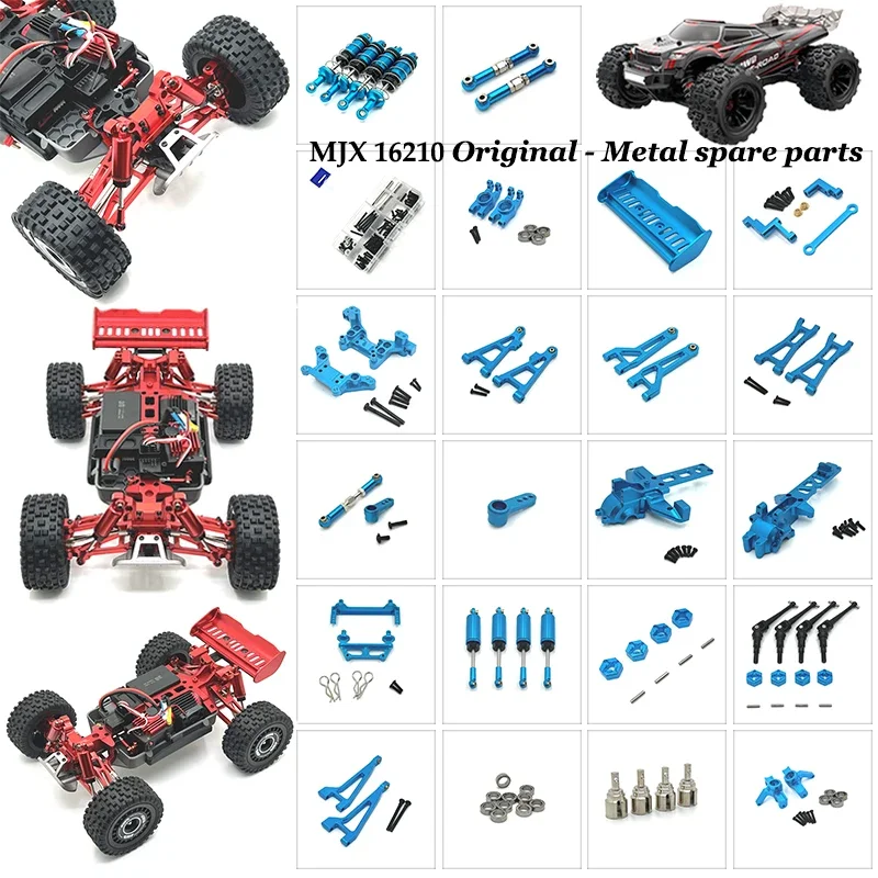 Upgrade Aluminum Alloy Spare Parts Full Set for Mjx 16207 16208 16209 16210 H16H H16P H16E 1/16 Brushless High Speed R/C Cars
Upgrade Aluminum Alloy Spare Parts Full Set for Mjx 16207 16208 16209 16210 H16H H16P H16E 1/16 Brushless High Speed R/C Cars