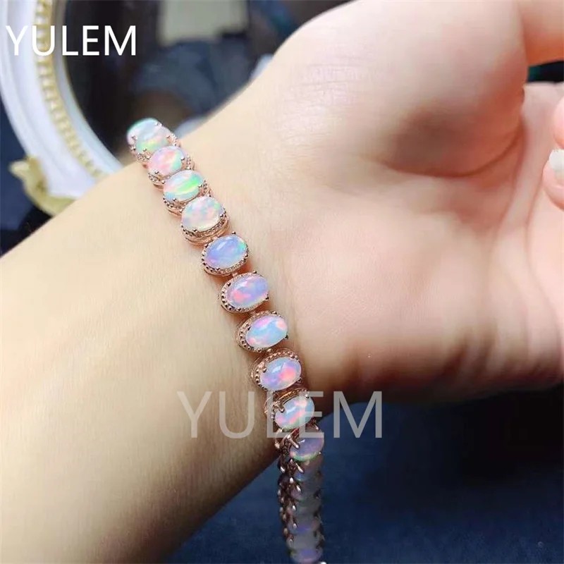 Natural Opal Bracelet 4x6mm Total of 24Pieces 925 Sterling Silver Colored Stone Bracelet For Women's High Wedding Jewelry
Natural Opal Bracelet 4x6mm Total of 24Pieces 925 Sterling Silver Colored Stone Bracelet For Women's High Wedding Jewelry