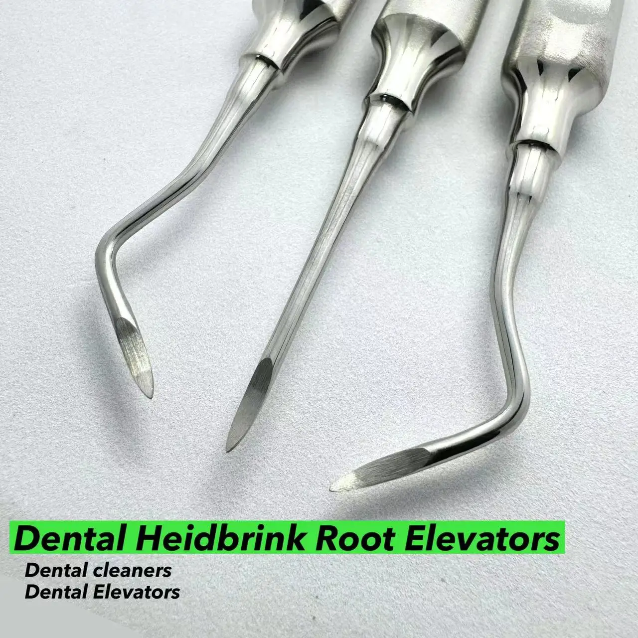 3pcs Dental Heidbrink Teeth Root Elevator, Straight, Right and Left Elevators, Dental tools.
3pcs Dental Heidbrink Teeth Root Elevator, Straight, Right and Left Elevators, Dental tools.