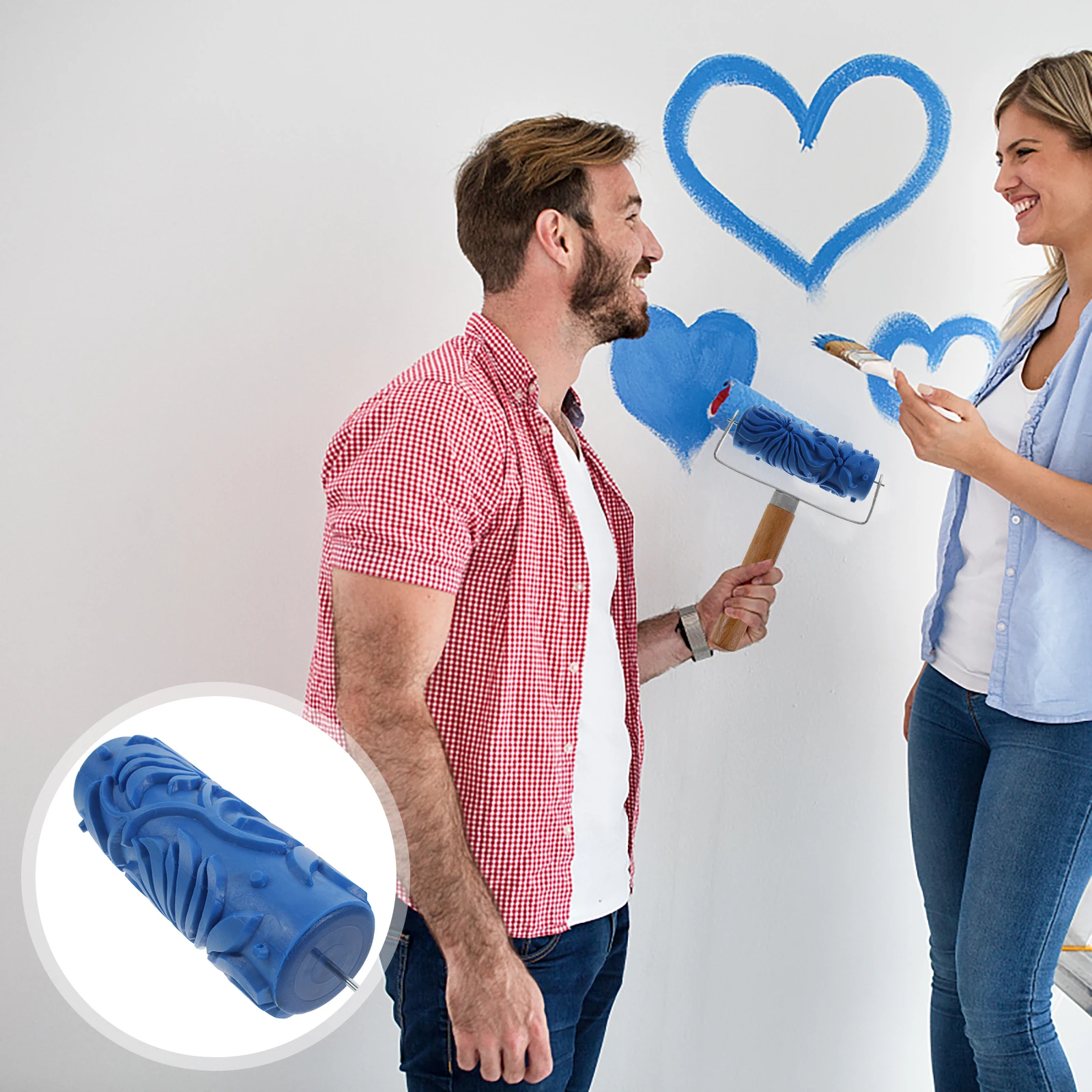 Patterned Texture Paint Roller Rubber DIY Embossing Wall Decoration Painting Roller for Walls Ceilings Bump Hiding
Patterned Texture Paint Roller Rubber DIY Embossing Wall Decoration Painting Roller for Walls Ceilings Bump Hiding