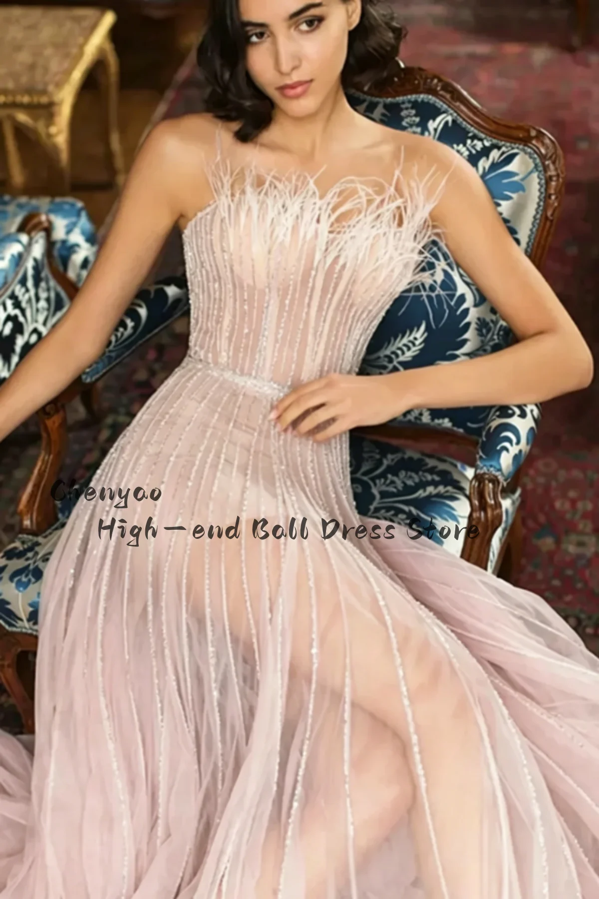 Customized Atmosphere Quinceanera Luxury Feathers Long Elegant Formal Wedding Evening Dress Gowns vestidos de 15 quinceañera
Customized Atmosphere Quinceanera Luxury Feathers Long Elegant Formal Wedding Evening Dress Gowns vestidos de 15 quinceañera