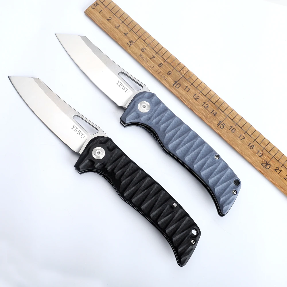 Складной карманный нож YEWU с лезвием 440 и рукоятью G10, для активного отдыха, кемпинга, EDC-инструмент
Складной карманный нож YEWU с лезвием 440 и рукоятью G10, для активного отдыха, кемпинга, EDC-инструмент