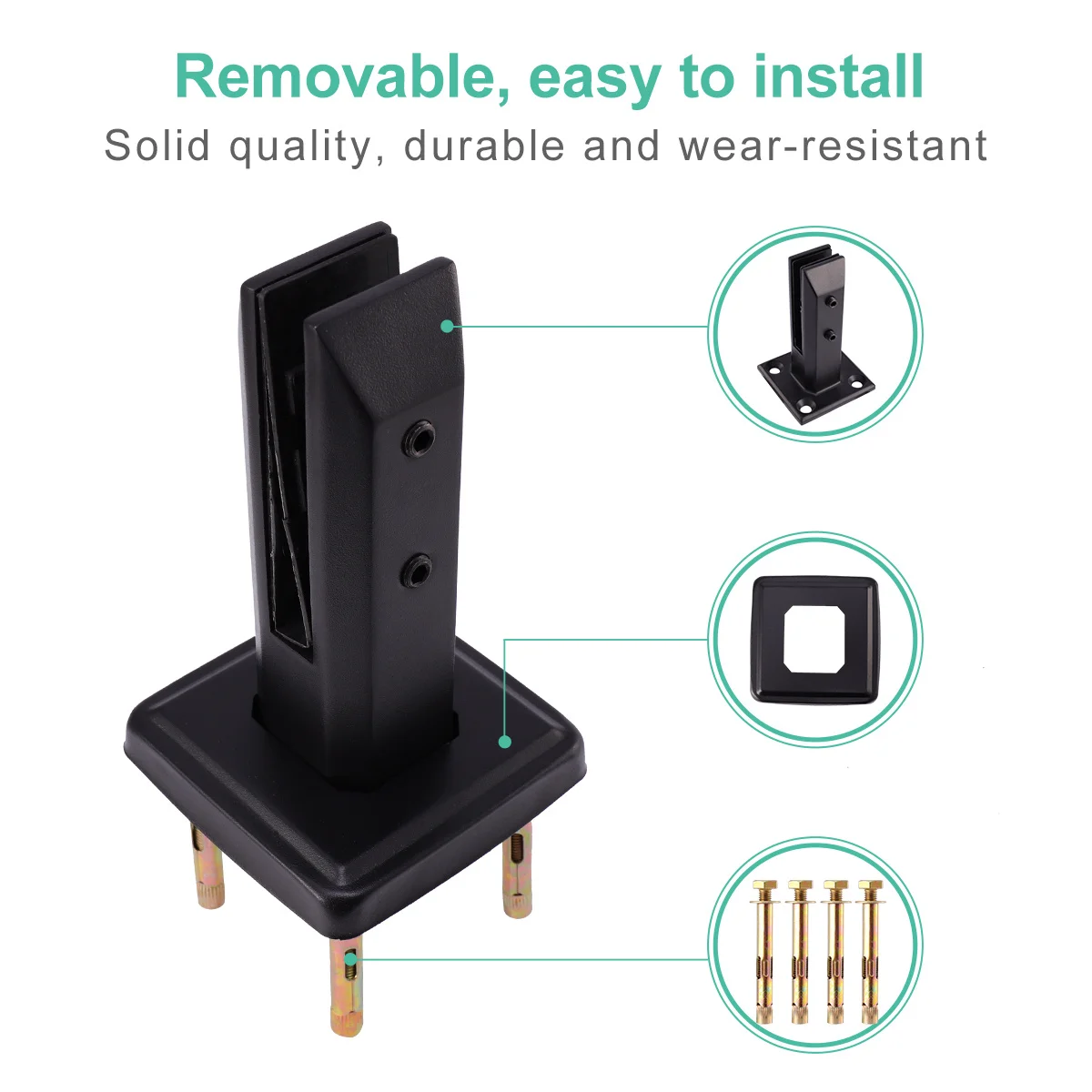 Glass Clamp Holder Bracket Floating Shelves Supporter Armrest Stainless Steel Fixing Tool Durable Practical Construction Parts 
Glass Clamp Holder Bracket Floating Shelves Supporter Armrest Stainless Steel Fixing Tool Durable Practical Construction Parts