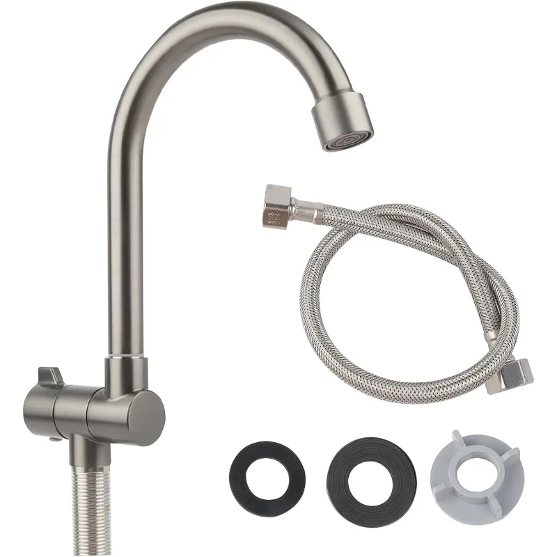 360 Degree Rotating Single Handle Folding Faucet Stainless Steel Kitchen Basin Faucet for Yacht Camping RV
360 Degree Rotating Single Handle Folding Faucet Stainless Steel Kitchen Basin Faucet for Yacht Camping RV