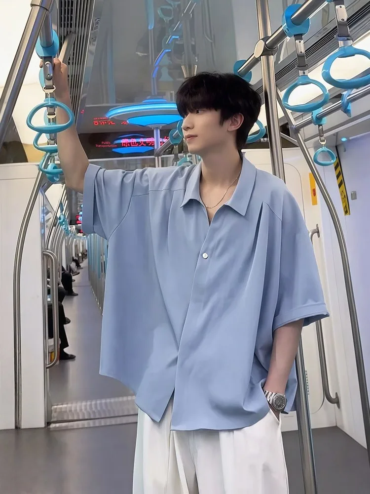 Cleanfit Ice Silk Short Sleeve Men's Shirt Korean Style Loose Fit Summer Fashionable Casual Shirt Breathable Lightweight
Cleanfit Ice Silk Short Sleeve Men's Shirt Korean Style Loose Fit Summer Fashionable Casual Shirt Breathable Lightweight