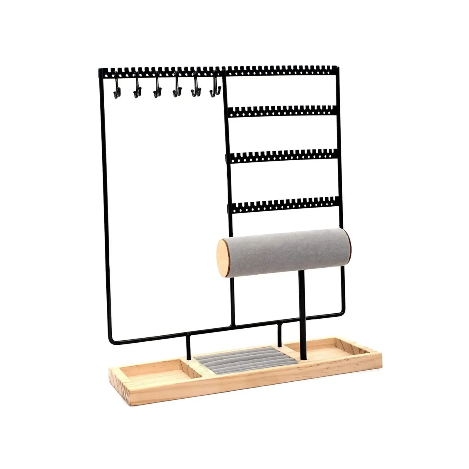 Earring Holder Wooden Tray Large Capacity Decorative 5 Layers Metal Hanging Rack for Necklace Ring Bracelet Pendant Earrings Set
Earring Holder Wooden Tray Large Capacity Decorative 5 Layers Metal Hanging Rack for Necklace Ring Bracelet Pendant Earrings Set
