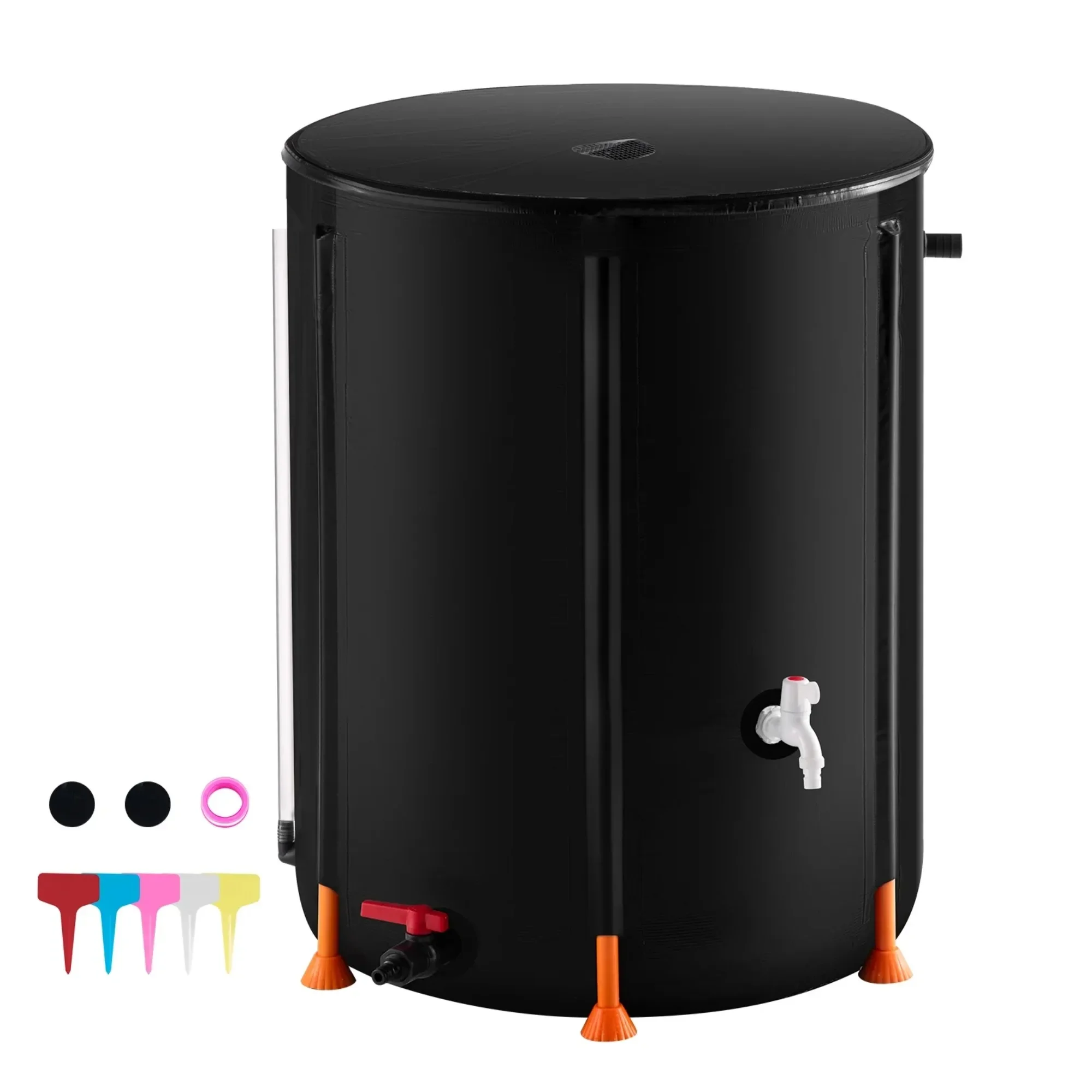 66 Gallon Foldable Rain Barrel, 250L Portable Water Harvesting Container with Tap & Overflow for Garden Irrigation, PVC Material
66 Gallon Foldable Rain Barrel, 250L Portable Water Harvesting Container with Tap & Overflow for Garden Irrigation, PVC Material