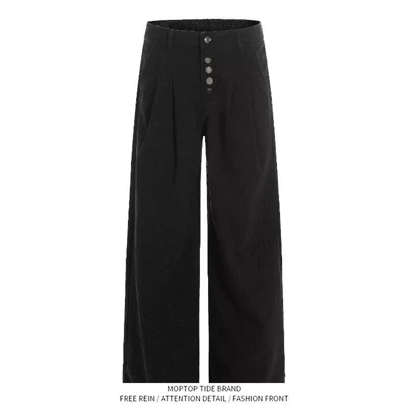 Versatile Retro Pleated High-End Feeling Button Casual Pants Loose Wide Leg Cleanfit Trendy Pants for Men And Women
Versatile Retro Pleated High-End Feeling Button Casual Pants Loose Wide Leg Cleanfit Trendy Pants for Men And Women