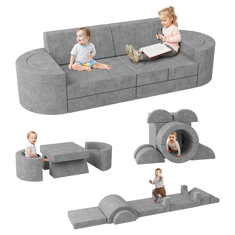 Multiple Combinations 8 Pieces Removable Cover Modular Play Couch Convertible Memory Foam and Floor Cushion for Boys and Girls
Multiple Combinations 8 Pieces Removable Cover Modular Play Couch Convertible Memory Foam and Floor Cushion for Boys and Girls