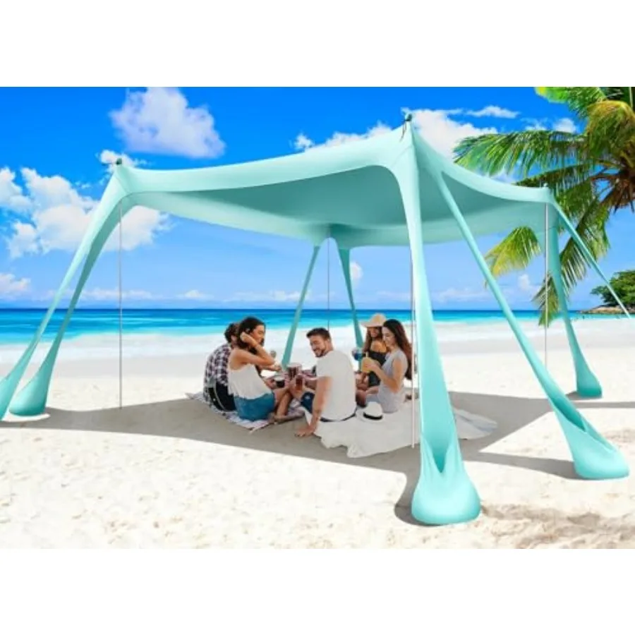 Beach Tent Sun Shelter 10x10ft Beach Canopy Easy Pop Up Sun Shade Portable UPF50+ with 8 Sandbags-2 Sand Shovel-4 Aluminum Pole
Beach Tent Sun Shelter 10x10ft Beach Canopy Easy Pop Up Sun Shade Portable UPF50+ with 8 Sandbags-2 Sand Shovel-4 Aluminum Pole