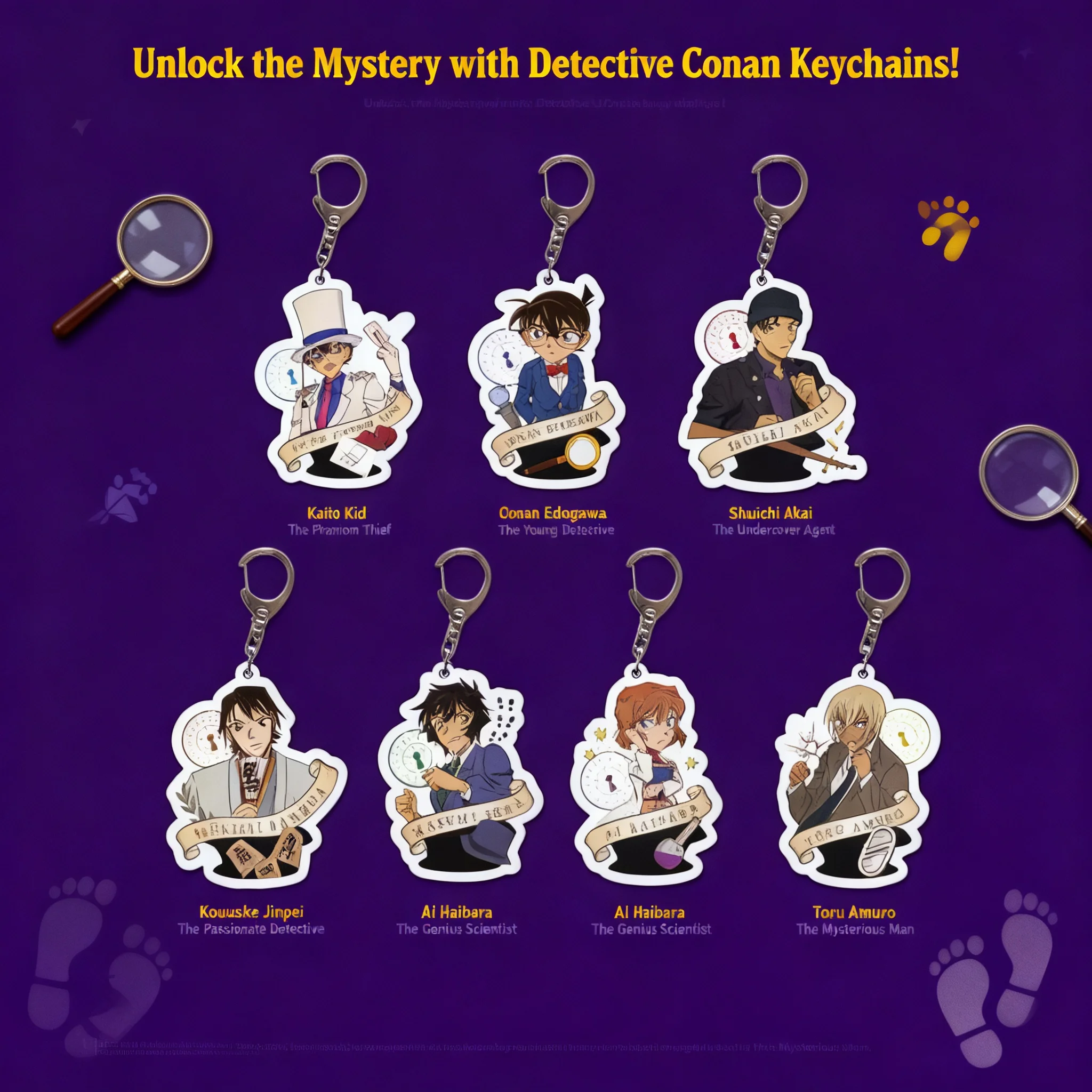 Anime Figure Accessories Detective Conan Acrylic Keychain Transparent Pendant Cute Kawaii Cross Border Gift for Fans Collection
Anime Figure Accessories Detective Conan Acrylic Keychain Transparent Pendant Cute Kawaii Cross Border Gift for Fans Collection