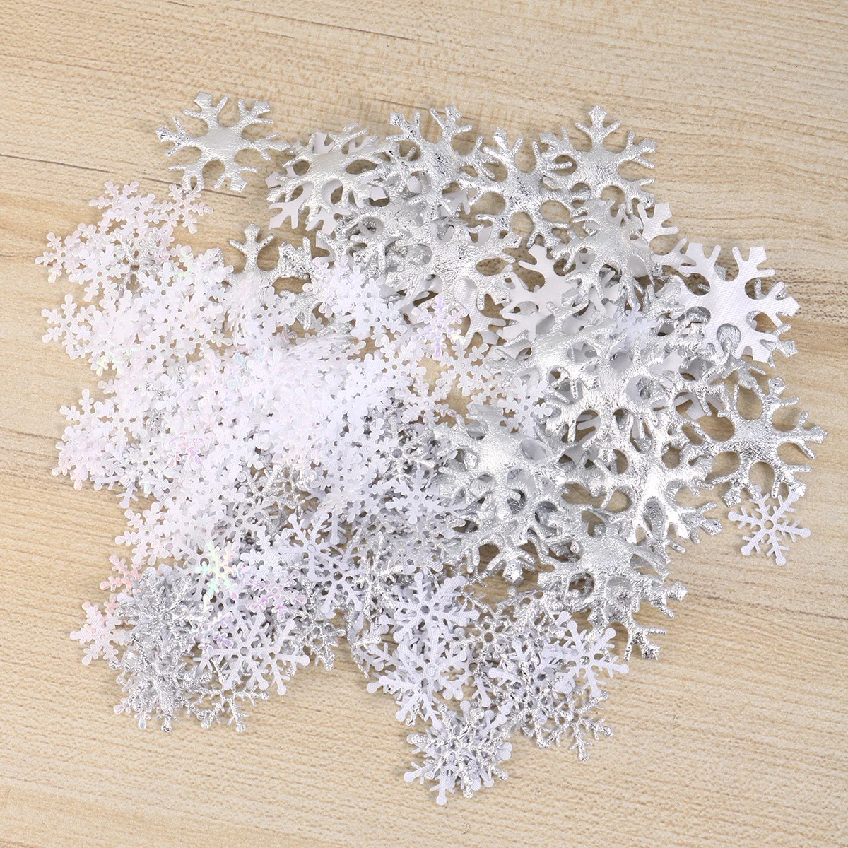 600Pcs Christmas Snowflake Confetti Plastic Snow Shaped 2.5cm Silver 2Cm White Winter Party Decor Balloon Fillers Scrapbook
600Pcs Christmas Snowflake Confetti Plastic Snow Shaped 2.5cm Silver 2Cm White Winter Party Decor Balloon Fillers Scrapbook