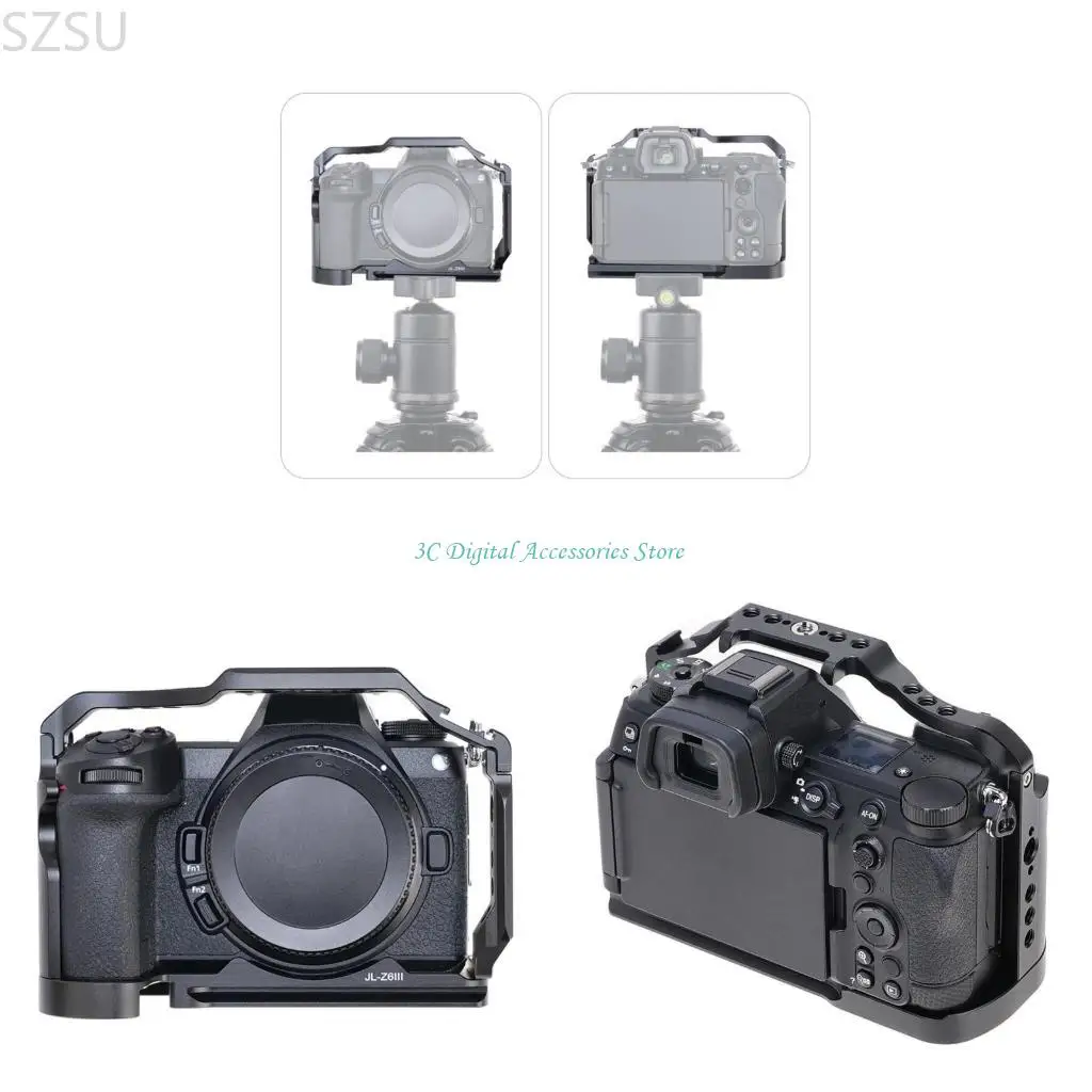 SZSU Universal Metal Camera Cage Easy Installation Camera Mount Camera Holder Perfect for Action Photography for Z6III
SZSU Universal Metal Camera Cage Easy Installation Camera Mount Camera Holder Perfect for Action Photography for Z6III