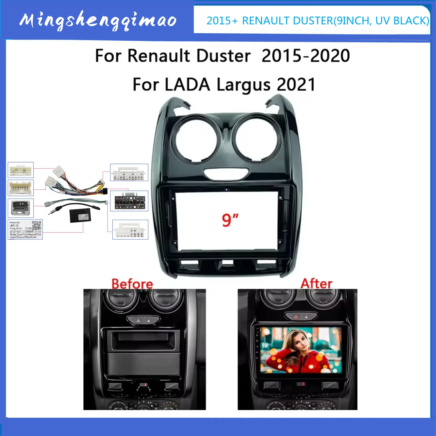 Car 2Din Audio Face Plate Fascia Frame For Renault DUSTER 2015 9" Big Screen CD/DVD Player Panel Dash Mount Kit
Car 2Din Audio Face Plate Fascia Frame For Renault DUSTER 2015 9" Big Screen CD/DVD Player Panel Dash Mount Kit