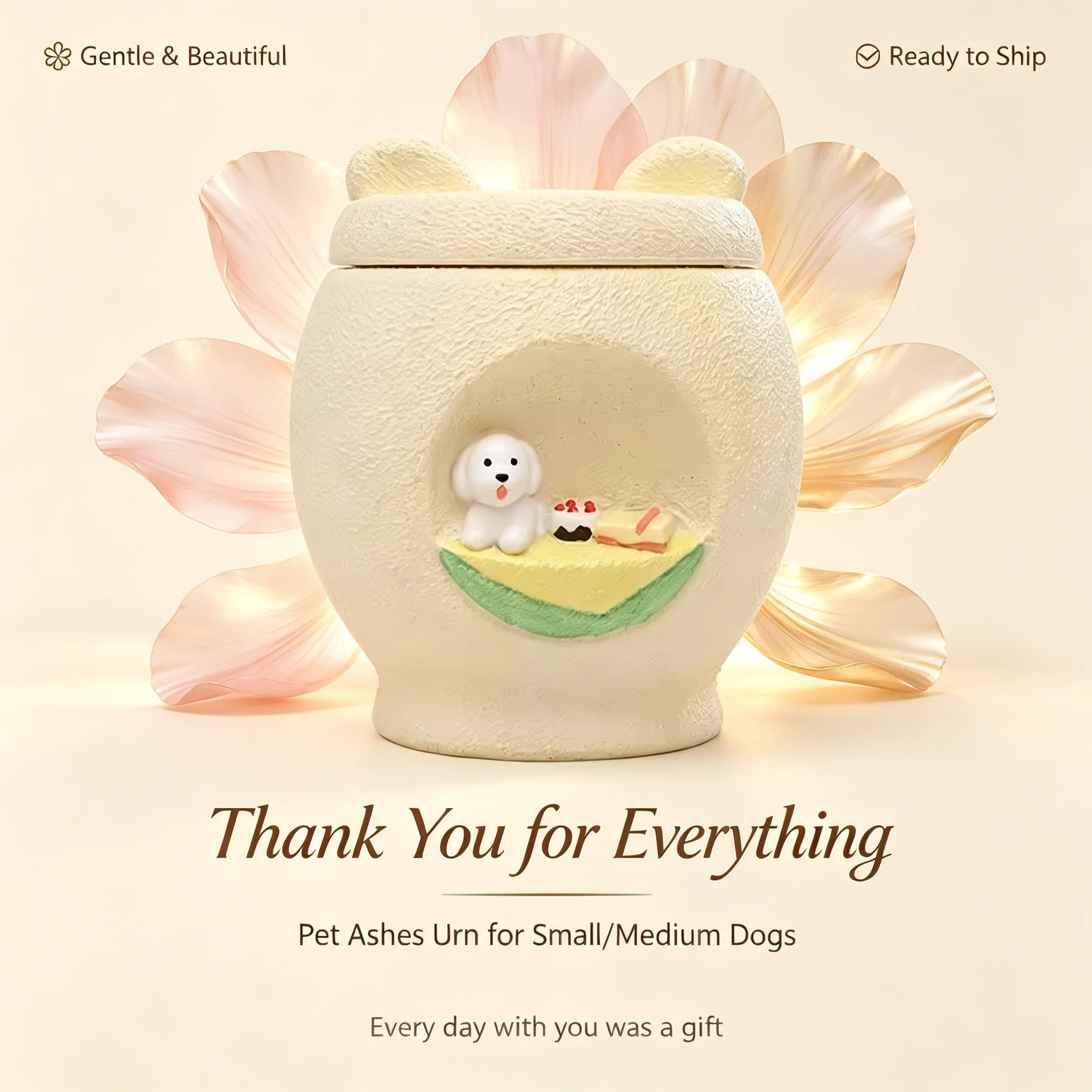 New Cross-border Pet Urn for Dogs and Cats, Funeral Memorial Ash Storage Container, Cremation Urn Holder Pet Loss Souvenir
New Cross-border Pet Urn for Dogs and Cats, Funeral Memorial Ash Storage Container, Cremation Urn Holder Pet Loss Souvenir