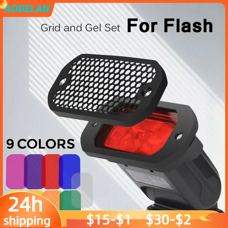 AODELAN Flash Speedlight Honeycomb Grids and Gel Set Lighting Modifier with Magnetic 9 Colors Flash Accessories Kits as MagMod
AODELAN Flash Speedlight Honeycomb Grids and Gel Set Lighting Modifier with Magnetic 9 Colors Flash Accessories Kits as MagMod
