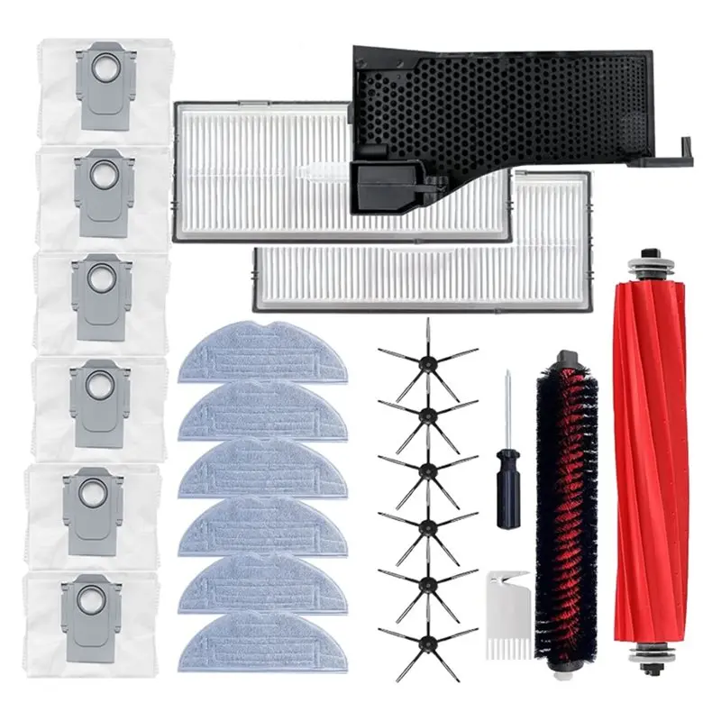 Основные боковые щетки и HEPA-фильтры YANA35R, 25 мешков для сбора пыли, сменные насадки для швабры для робота-пылесоса Roborock S7 Maxv Ultra/S7 Pro Ultra
Основные боковые щетки и HEPA-фильтры YANA35R, 25 мешков для сбора пыли, сменные насадки для швабры для робота-пылесоса Roborock S7 Maxv Ultra/S7 Pro Ultra