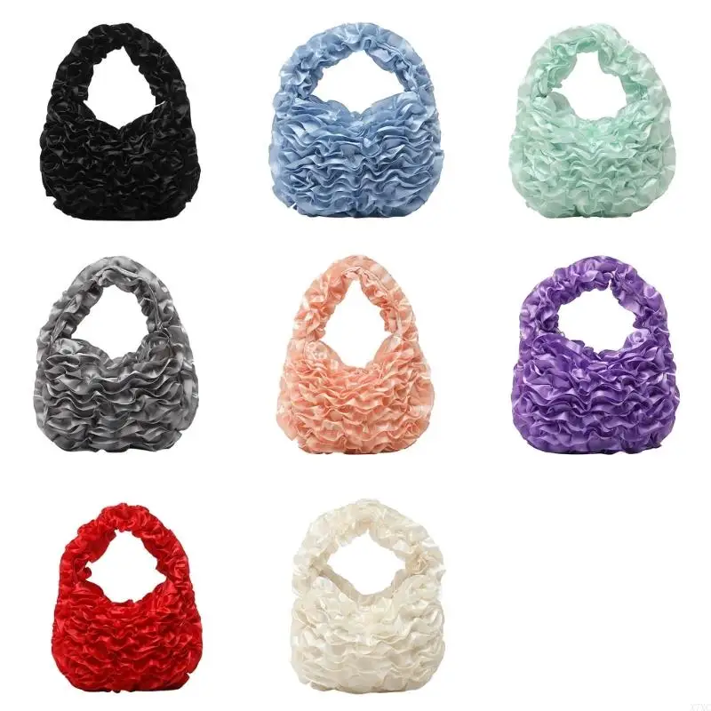 X7XC Luxury Crinkle Texture Lace Ruffed Handbag Various Carrying Option Lightweight
X7XC Luxury Crinkle Texture Lace Ruffed Handbag Various Carrying Option Lightweight