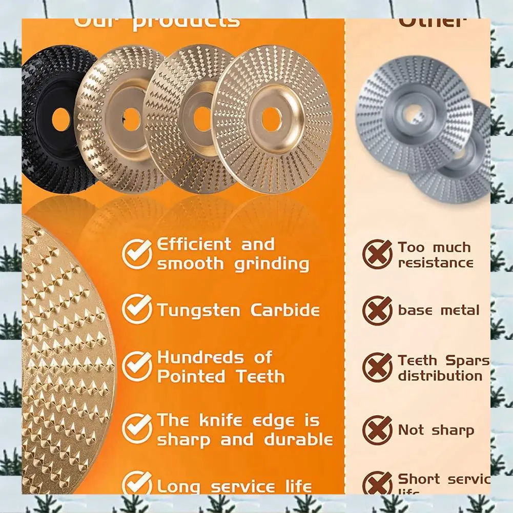ABLG 4PC Angle Grinder Wood Carving Disc Set, Wood Shaper Carving Disc For Angle Grinder Attachments, Wood Shaping Tools
ABLG 4PC Angle Grinder Wood Carving Disc Set, Wood Shaper Carving Disc For Angle Grinder Attachments, Wood Shaping Tools