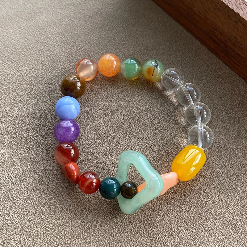Autumn Winter Personalized Colorful Glass Natural Stone Beaded Bracelet for Women Light Luxury Fashion Versatile High-end Bracel
Autumn Winter Personalized Colorful Glass Natural Stone Beaded Bracelet for Women Light Luxury Fashion Versatile High-end Bracel